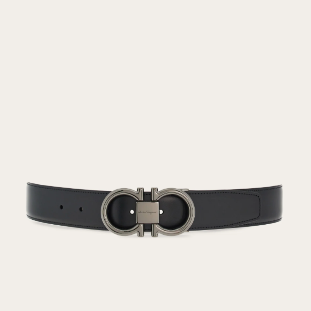 Ferragamo Gancini Belt - Negru&Maro